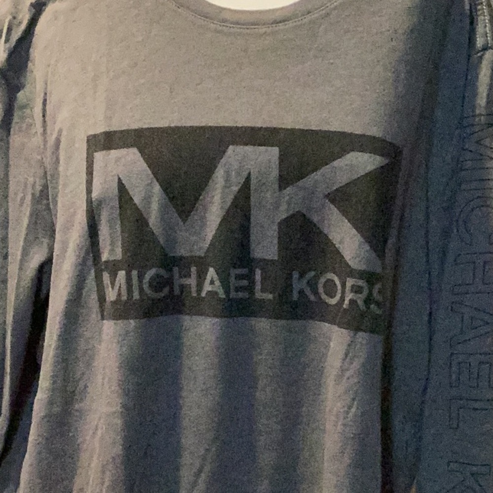 Michael Kors Charcoal Long Sleeve Tee - Picture 3 of 5